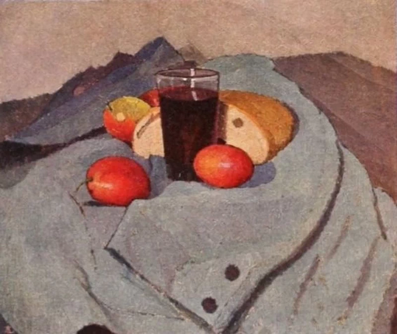 Giacca turchina con bicchiere di vino